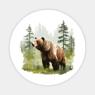Brown Bear Forest Magnet